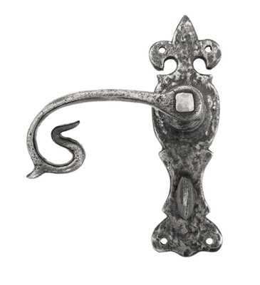 B&Q -  Natural Textured Curly Lever Bathroom Set