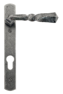 From The Anvil Pewter Narrow Lever Espag. Lock Set from B&Q