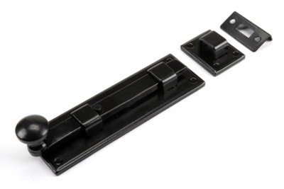 B&Q -  Black 6 Inch Straight Knob Bolt - Image 4