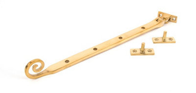 From The Anvil Polished Brass 12 Inch Monkeytail Stay from B&Q