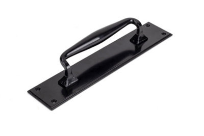 From The Anvil Black Pull Handle On Backplate from B&Q
