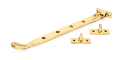 From The Anvil Polished Brass 10 Inch Peardrop Stay from B&Q