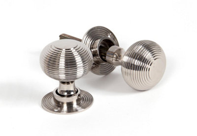 From The Anvil Polished Nickel Beehive Mortice/rim Knob Set from B&Q