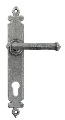B&Q -  Pewter Tudor Lever Espag. Lock Set