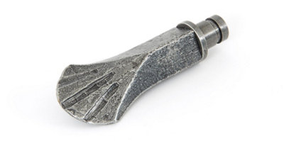 From The Anvil Pewter Shell Curtain Finial (Pair) from B&Q