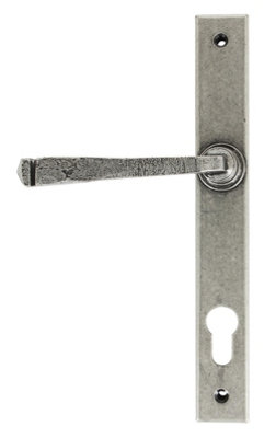 From The Anvil Pewter Avon Slimline Lever Espag. Lock Set from B&Q