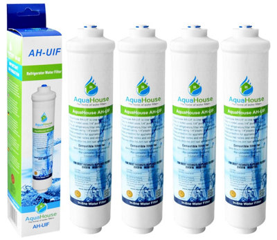 4 X Aquahouse Ah-Uif External Fridge Water Filter Fits Samsung & Haier Freezer Models With Filters Only from B&Q