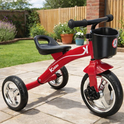 Kiddo Trike Ride On Childrens Tricycle With Metal FrameRed from B&Q