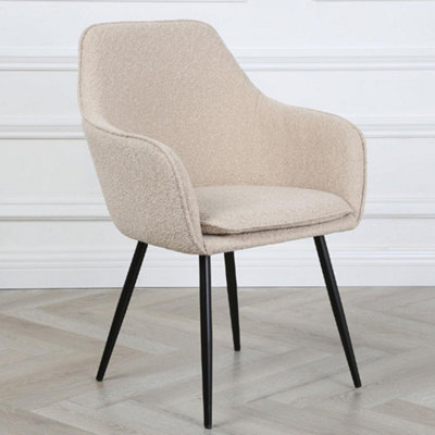Genesis Muse Accent Chair In Boucle Fabric UpholsteryCream