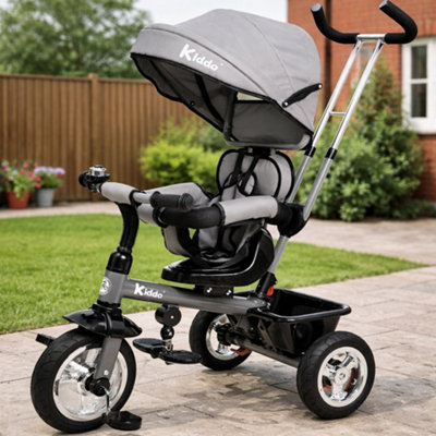 Kiddo Trike 4-In-1 Smart Design Metal Frame TricycleGrey from B&Q