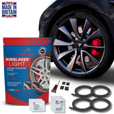 Alloy Wheel Protector By Rimblades LightProtects From Kerb RashBlack from B&Q