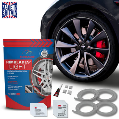 Alloy Wheel Protector By Rimblades LightProtects From Kerb RashGrey from B&Q