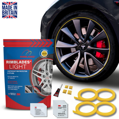 Alloy Wheel Protector By Rimblades LightProtects From Kerb RashYellow from B&Q