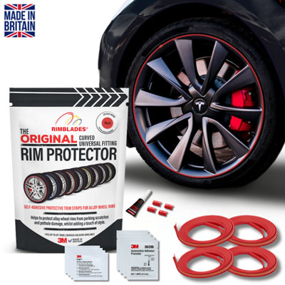 B&Q Rimblades Original Alloy Wheel Rim Protectors Styling Kit Universal Fit Red