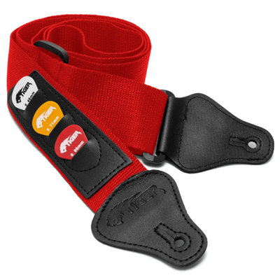 B&Q -  Guitar Strap With Pick Holders & Picks - Image 2