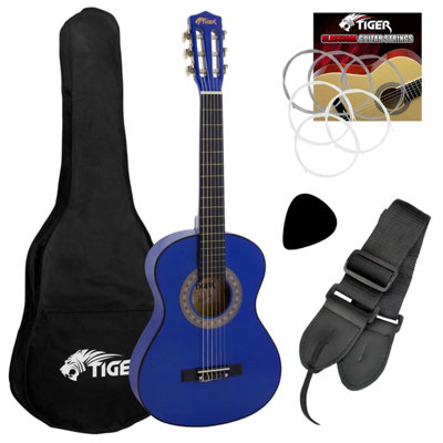 Tiger CLG4-BL 3/4 Size Classical Spanish Guitar Pack - Blue - Image 3