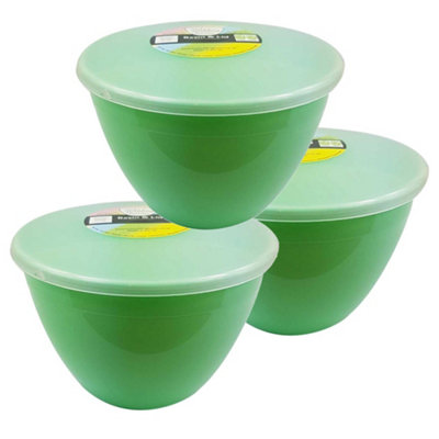 Just Pudding Basins Medium Sized Steaming Pudding Basin With Lid Green1.5Pt3Pk from B&Q