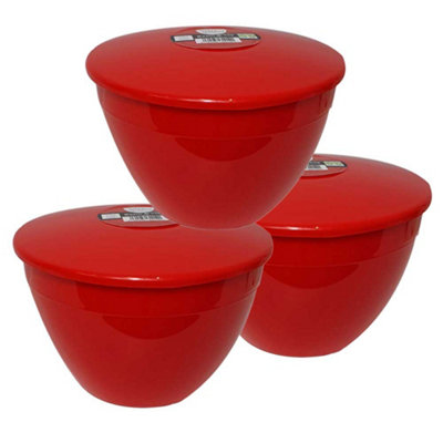 Just Pudding Basins Medium Sized Steaming Pudding Basin With Lid Red1.5Pt3Pk from B&Q