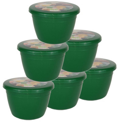 Just Pudding Basins Small Single Portion Steam Pudding Bowls With Lids Emerald0.25Pt6Pk