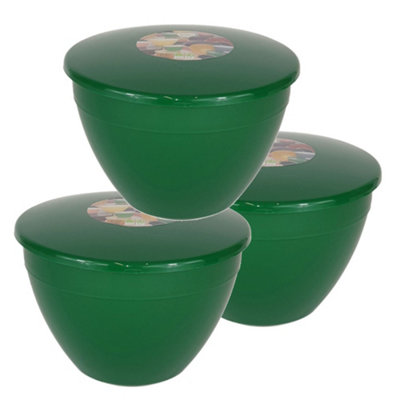 Just Pudding Basins Medium Sized Steaming Pudding Basin With Lid Emerald1.5Pt3Pk from B&Q