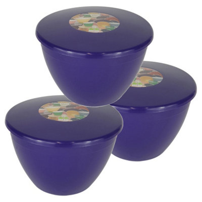 Just Pudding Basins Medium Sized Steaming Pudding Basin With Lid Purple1.5Pt3Pk from B&Q