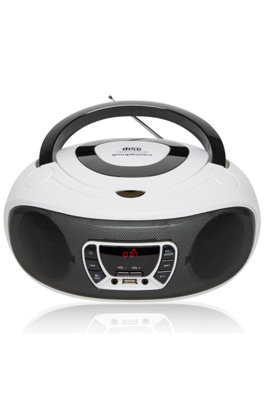 Grouptronics Versatile Boombox Cd Player With Radio, Usb, Mp3 & Aux In For Smartphones And Tablets