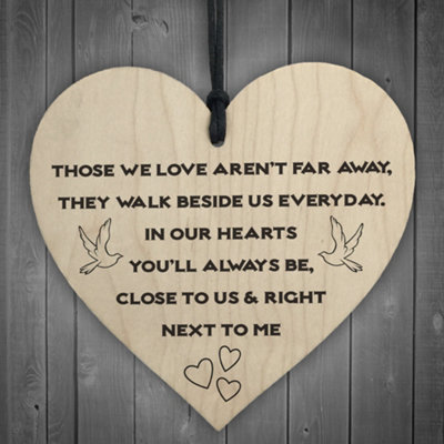 B&Q -  You'll Always Be Next To Me Wooden Hanging Heart Plaque