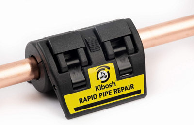 Kibosh Emergency Pipe Repair Clamp 15mm. Can Withstand 10Bar/150Psi. from B&Q