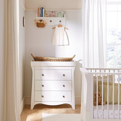 CuddleCo Clara 3 Drawer Dresser ChangerWhite