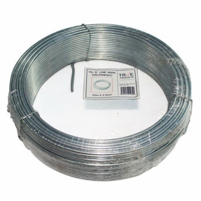True Products Galvanised Line Straining Tension Wire - 52M