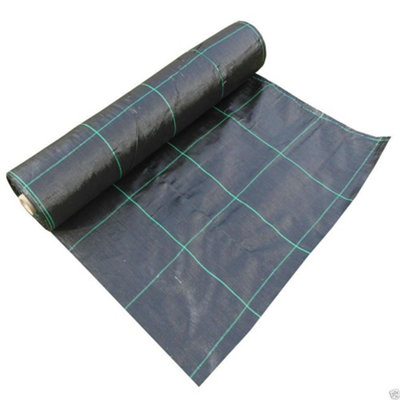 True Products Heavy Duty Woven Weed Control Fabric 100Gsm2M X 25M from B&Q