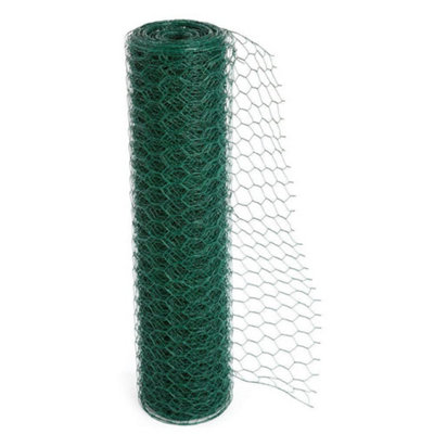 True Products Green Pvc Coated Galvanised Chicken Wire Netting Rabbit Poultry Pet Garden Fence 13mm Mesh1M X 10M from B&Q