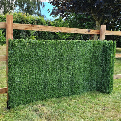 B&Q -  Artificial Conifer Hedge Garden Fence Privacy Screening Balcony1M X 3M