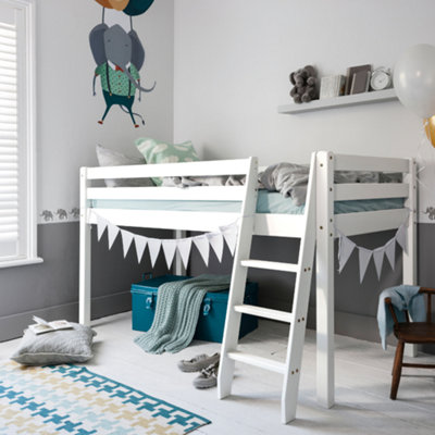 Nöa & Nani Moro Cabin Bed Kids Solid Wood Midsleeper In Classic White