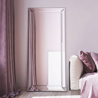 B&Q -  Sheringham All Glass Modern Leaner Mirror 165 X 79Cm