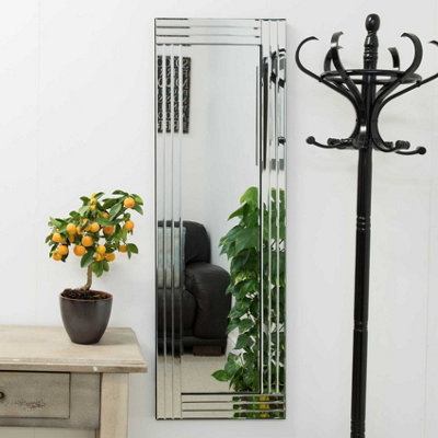 Mirroroutlet Oakley All Glass Triple Edge Bevelled Dress Mirror 120 X 40 Cm from B&Q