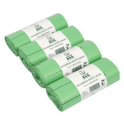 Compost Bag Compostable Garden Waste Sacks4 Rolls from B&Q