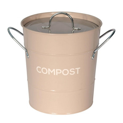 The Caddy Company Compost Pail - 3.5L - Metal - Coffee - Image 4