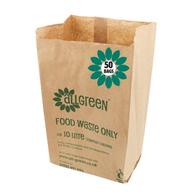 All-Green 10L Ecosack Paper Compostable Caddy Liners (Medium)50 Bags from B&Q