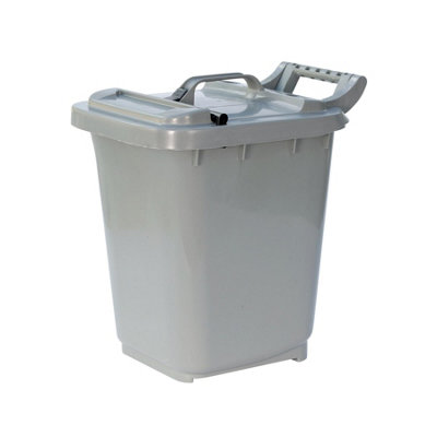 All-green 23L Kerbside Caddy - Silver - Locking Lid - Recycled Plastic - Image 4