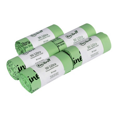 30L Bioliner Compostable Kerbside Caddy Liners (Large Roll)5 Rolls from B&Q