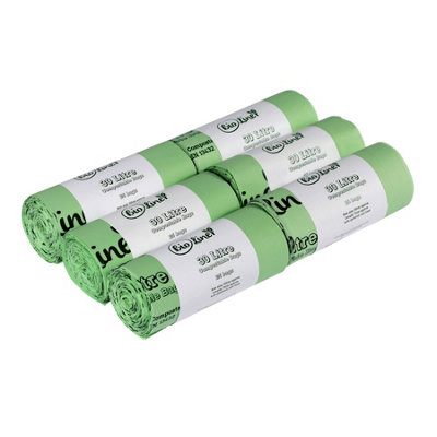 30L Bioliner Compostable Kerbside Caddy Liners (Large Roll)6 Rolls from B&Q