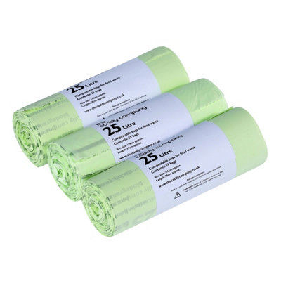 25L Caddy Company Compostable Kerbside Caddy Liners3 Rolls from B&Q