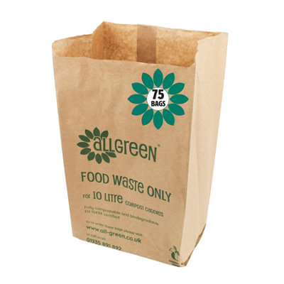 All-Green 10L Ecosack Paper Compostable Caddy Liners (Medium)75 Bags from B&Q