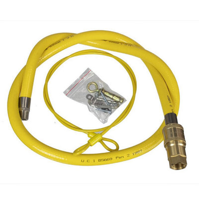 Uci Caterhose Commercial Catering Gas Hose 1/2" X 1.25M Long  Bs 669/2 Approved Stainless Steel from B&Q