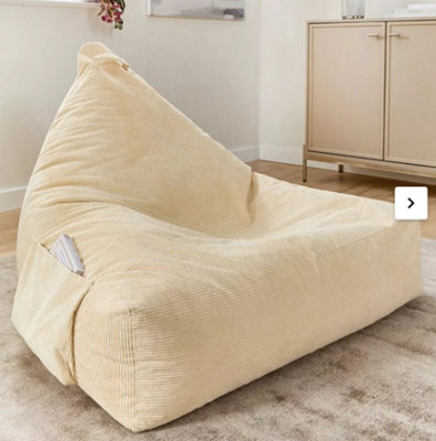 Kaikoo Cord Sumo Tripod Beanbag Cream from B&Q