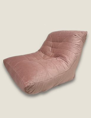 Kaikoo Velvet Quilt Lounger Pink from B&Q