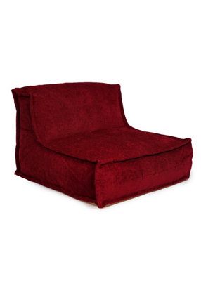 Kaikoo Hand Quilted Lounger Maroon from B&Q