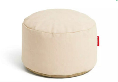 Kaikoo Faux Leather FootstoolCream from B&Q