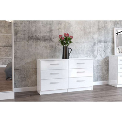 B&Q -  Lynx 6 Drawer Chest White